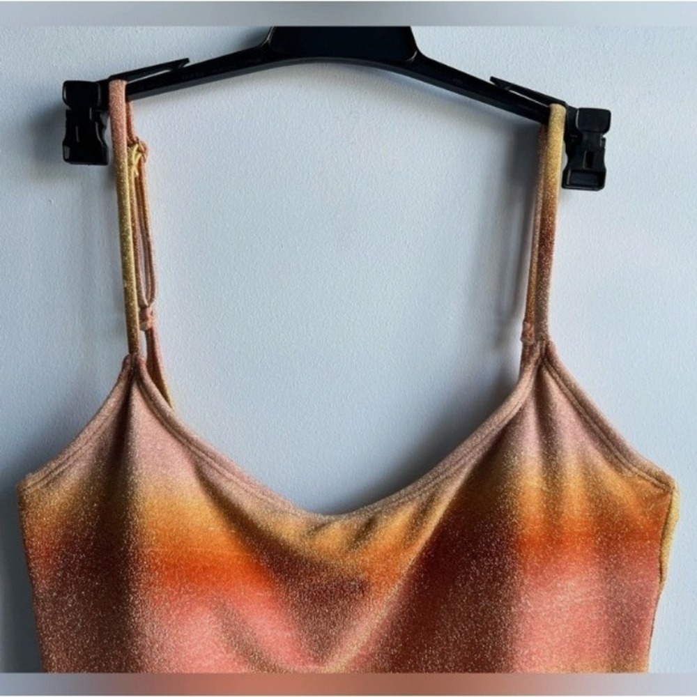 COTTON ON Womens Glitter Ombre Scoop Neck Cheeky One Piece Swimsuit Size Medium - Picture 4 of 11